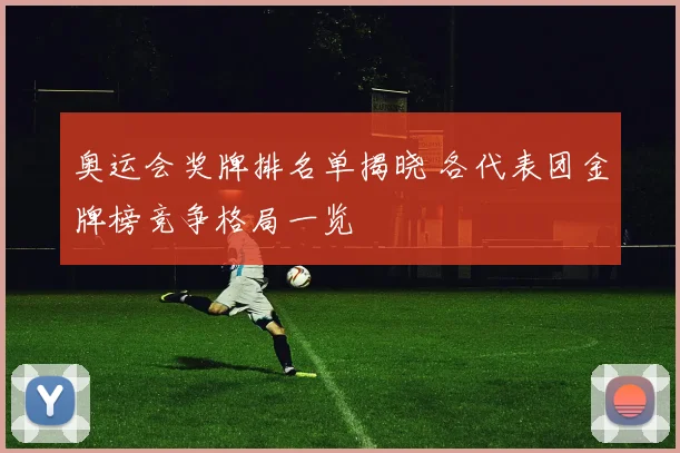奥运会奖牌排名单揭晓 各代表团金牌榜竞争格局一览